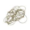 40Pcs Round Beading Hoop Earring Hook Connectors DIY Findings Silver+Golden
