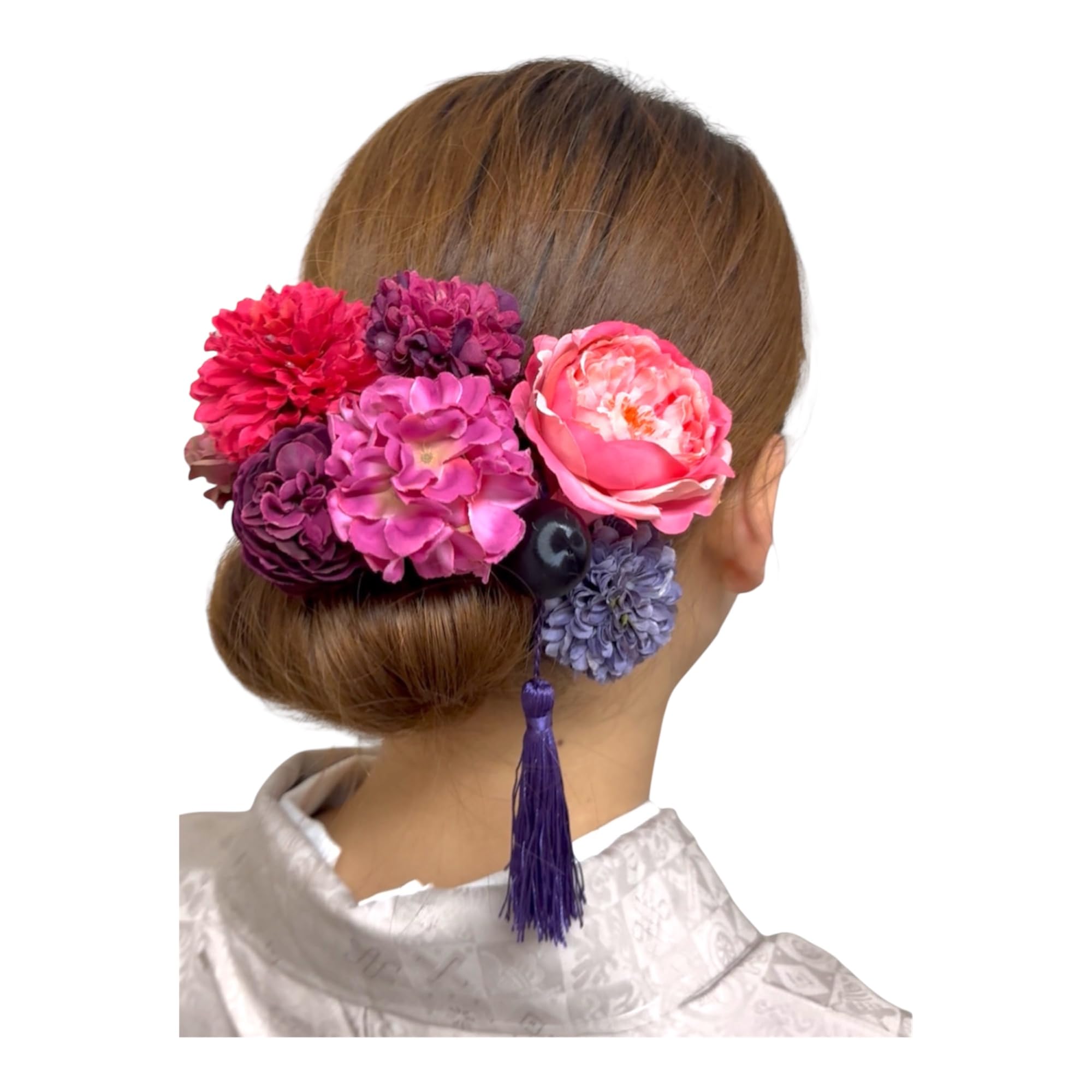 

Lexington & Canopy Red & Purple 9-piece Set Hair Ornament for Coming-of-Age Ceremony, Hakama, Graduation Ceremony, Furisode, Yukata, Shichi-Go-San,