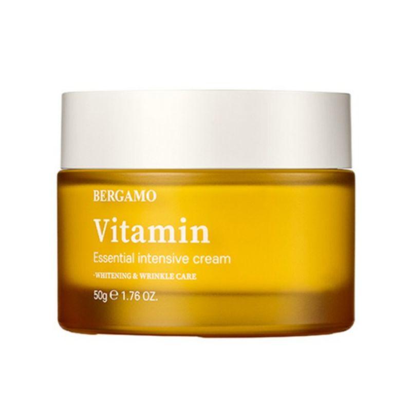 BERGAMO Vitamin Essential Intensive Cream 50g – Brightening Moisturizing Face Cream for Radiant, Healthy Skin