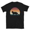 Retro Sunset Kitten Feline Pet American Curl Cat Short-Sleeve Unisex T-Shirt