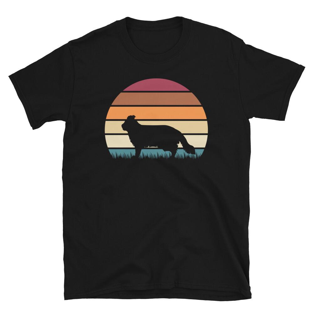 

Retro Sunset Kitten Feline Pet American Curl Cat Short-Sleeve Unisex T-Shirt 4XL