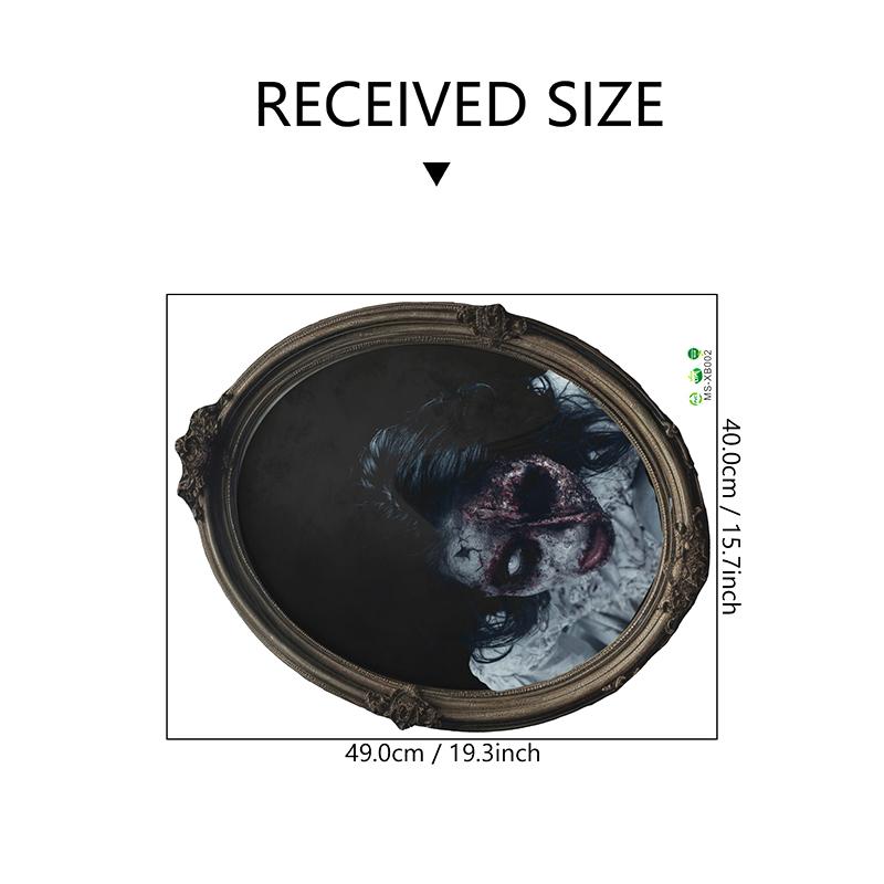 Halloween Theme Horror Mirror Zombie Living Room Festival Atmosphere Wall Decoration Wall Sticker Home Decoration