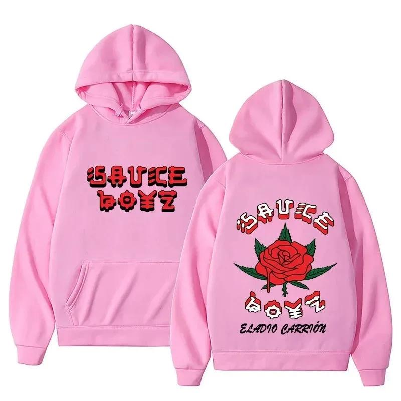 Eladio Carrion Sauce Boyz Monarca Harajuku Anime Hoodies Kawaii Manga Sweatshirts Lässige Cartoon-Kleidung Männerfrauen Streetwear