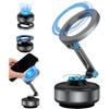 Electric Vacuum Magnetic Suction Phone Holder,360° XO Rotating Electric Vacuum Magnetic Car Phone Mount, Adjustable Foldable Strong Suction Car