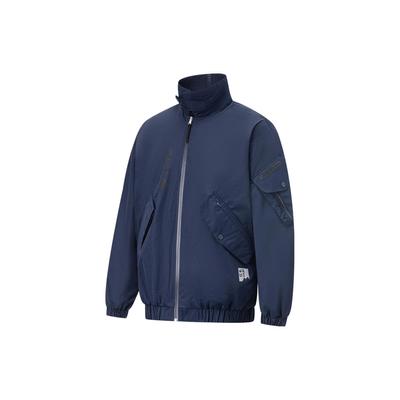 Li Ning Solid Color Warm Reflective Loose Jacket Men Jacket Ink-Blue AJMT073-3