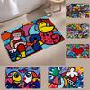 Retro Geometrie R-Romero B-Britto Podlahová rohožka Koupelnová savá rohožka Jednoduchá rohožka na dveře Odolná proti nečistotám Domácí kuchyňská rohožka Rohožka Vstupní rohožka