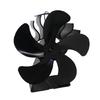 Fireplace Fan Heat Powered Stove Wood Stove Fan Log Wood for Burner Quiet Black