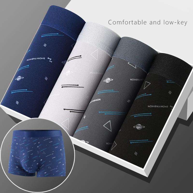 4 conjunto de roupa interior masculina boxers algodão masculino calcinha boxers respirável homem boxer sólido shorts confortáveis ​​calzoncillo hombre