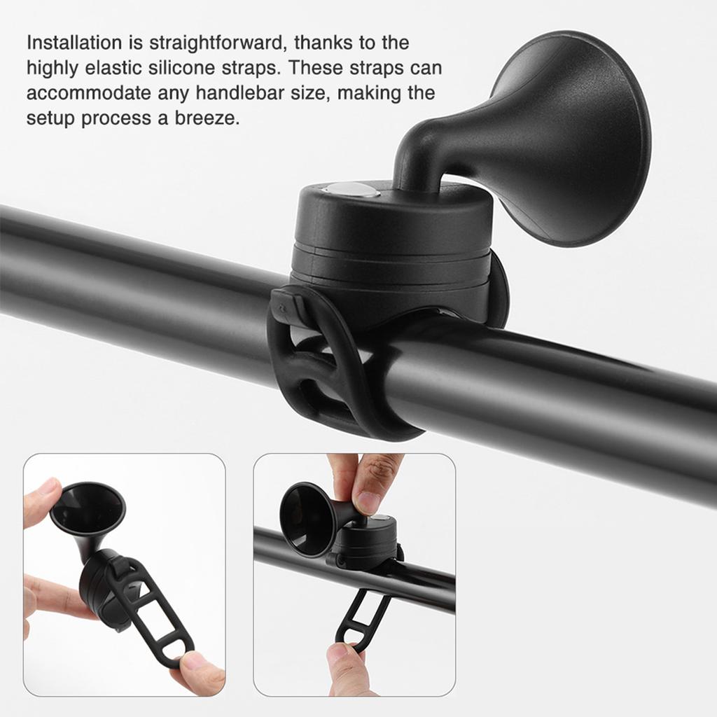 120db High Decibel Electronic Bike Horn Waterproof Button Battery Powered Electric Bike