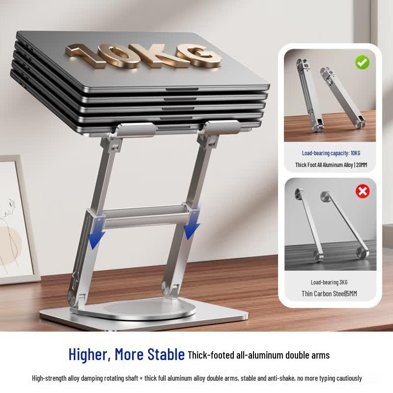 Jichuan 360-Degree Rotating Laptop & Monitor Stand with Cooler