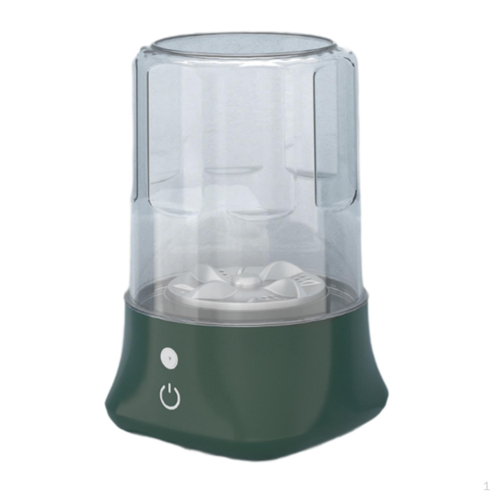 

Портативная стиральная машина емкостью 1 л, компактная стиральная машина, беспроводная для кемпинга, общежития, дома зелёный