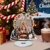 Christmas Table Decorations 2D Holiday Ferris Wheels Rotating Base Christmas Decorations Indoor With Tree Design For Tiered Tray