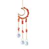 Crystals Suncatcher, Hanging Moon Sun Catcher with Glass Prisms for Windows, Healing Crystal Decor for Home, Gift for Christmas Birthday Valentine