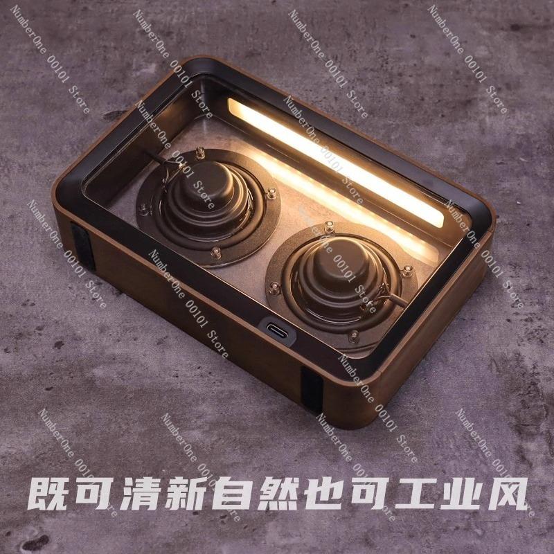 Transparent Acrylic Bluetooth Speaker with Visual Atmosphere Design,Built-In Subwoofer,Clear Sound Quality,Desktop Decoration