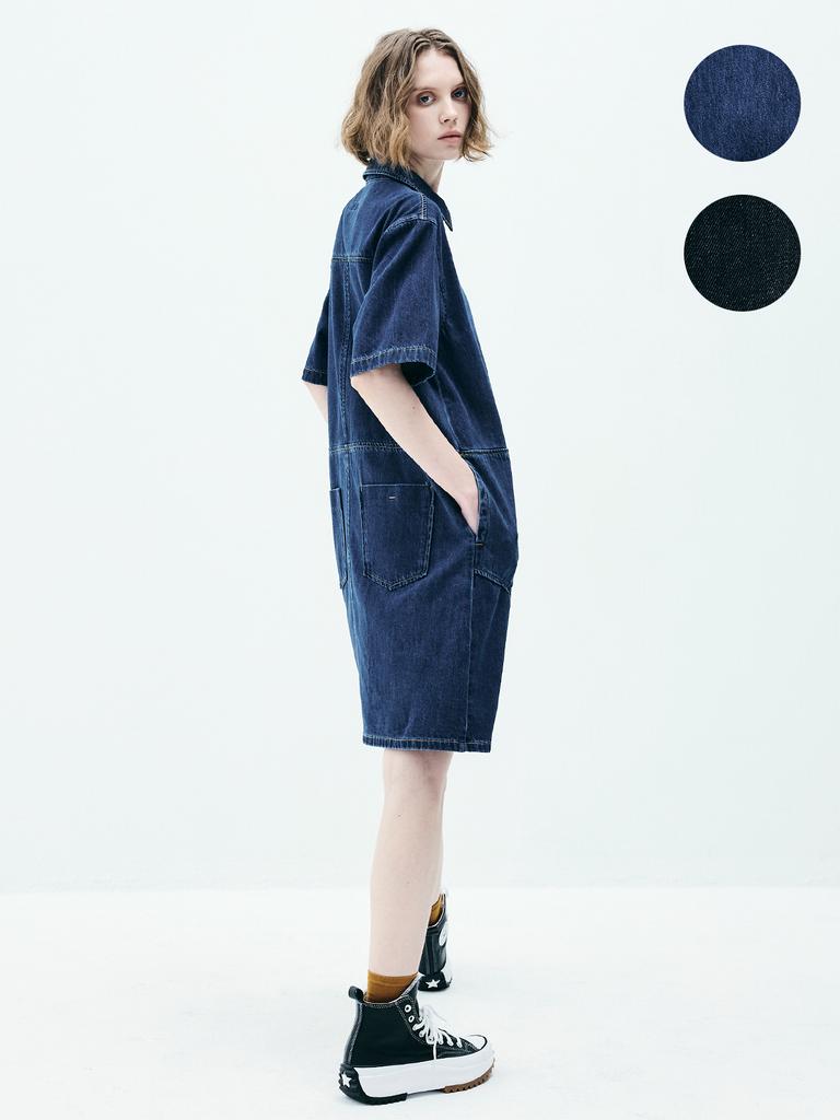 Lam Rao5019 Boxy Denim Dress