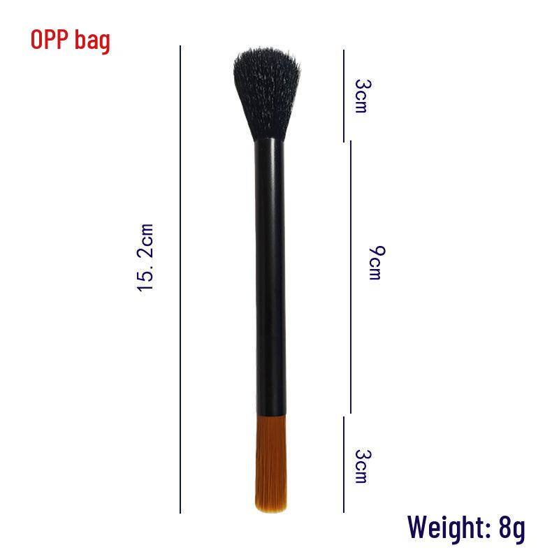 Dual-Head Coffee Grinder & Machine Cleaning Brush with Aluminum Handle