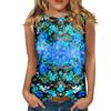 Floral Oil Painting 3D Print Tank Tops Women O-Neck Casual Vest Off Shoulder Y2k Elegant Sleeveless Top Camisole Woman Clothing