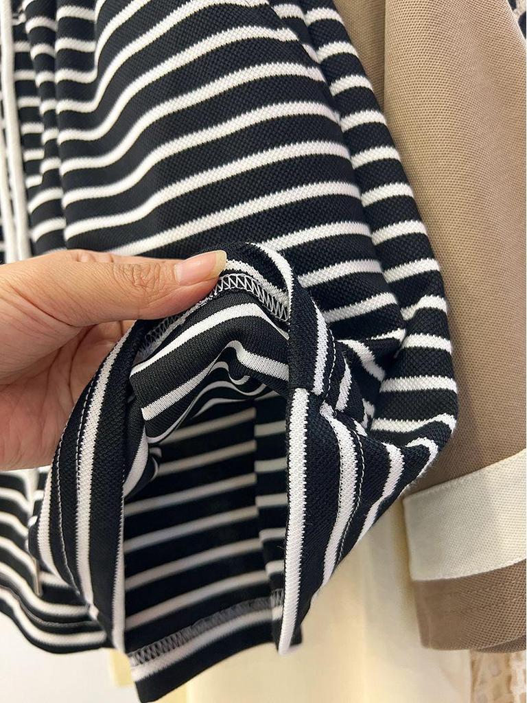 Koreanischer Stil Gestreifte Damen Sommer-Pyjamahose, Schlankmachend, Locker, Outdoor, Lässig, Vielseitig, Haus- und Laufshorts