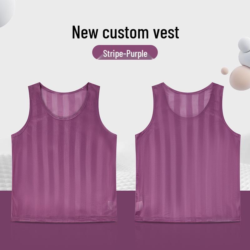 Children's Striped Football & Basketball Team Vest with Number Printing