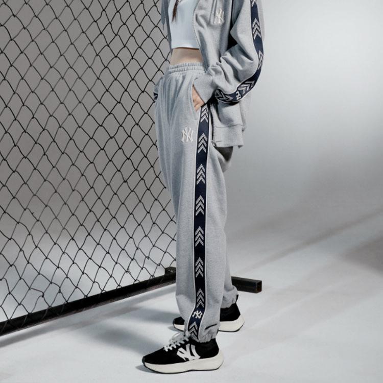 New MLB Knitted Sweatpants Unisex Gray 3ATPS0114-50MGS