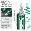 22in1 Stainless Steel Wire Stripping Pliers with Ergonomic Handle Multi Functional Electrical Tool for Crimping and Winding