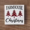 Christmas Farm Layered Tray Decors Set Farmhouse Wood Decorative Ornaments Country Tray Tiered Decorations New Year Gift