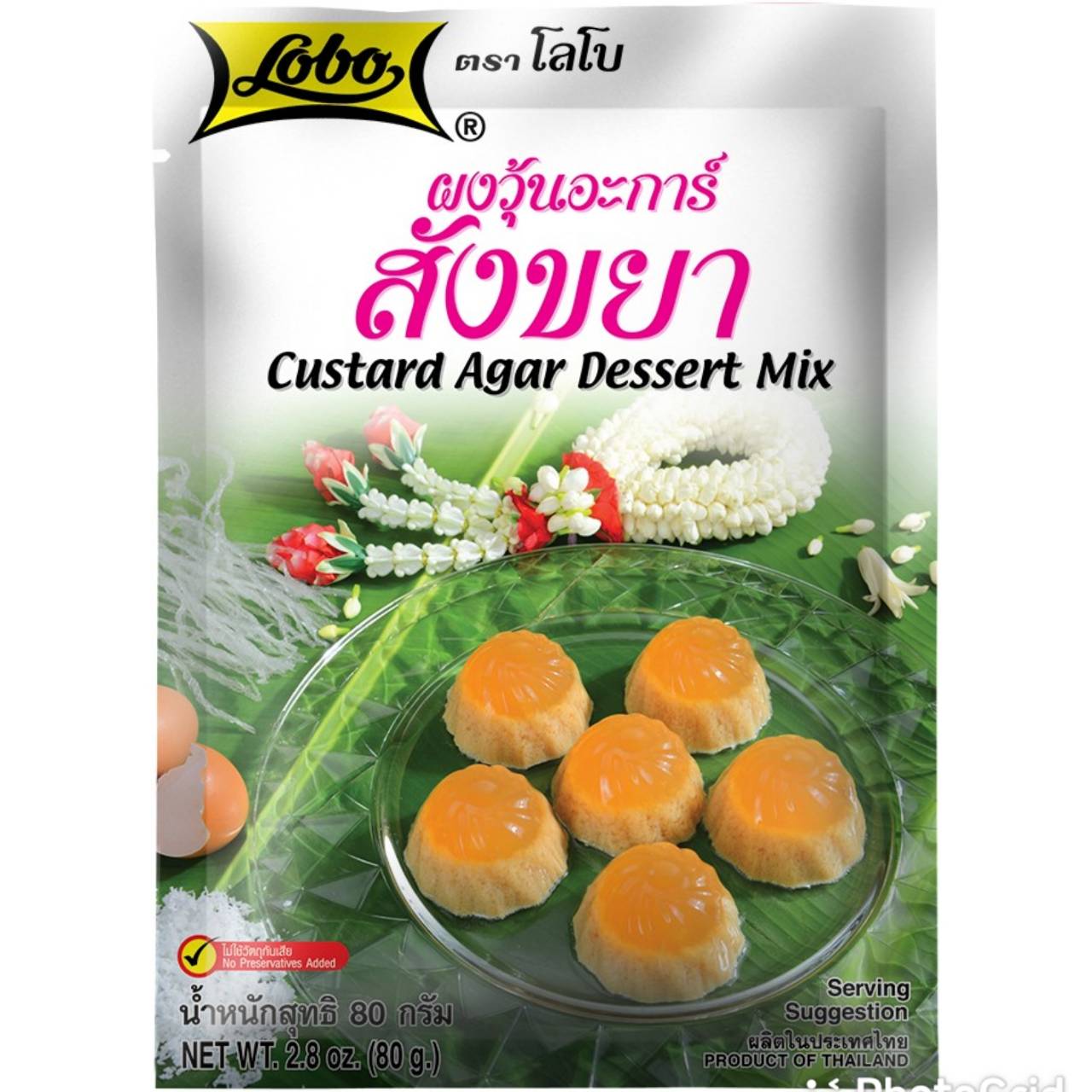 

Десертный порошок Thai Milk Jelly со вкусом тайского заварного крема, 80 грамм
