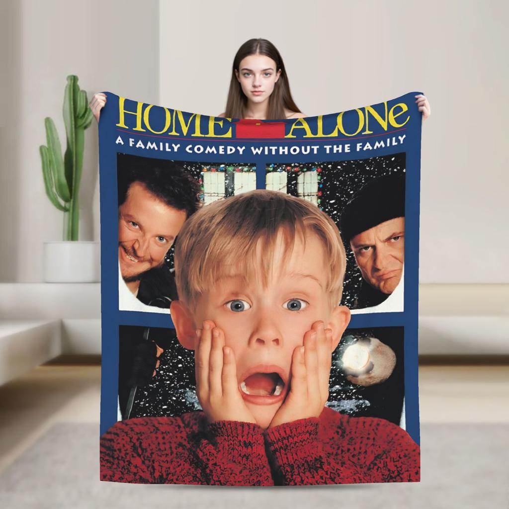 Home Alone  Merry Christmas  Blanket Quality Warm  Bedding Throws Winter Travel Bedroom Aesthetic Bedspread