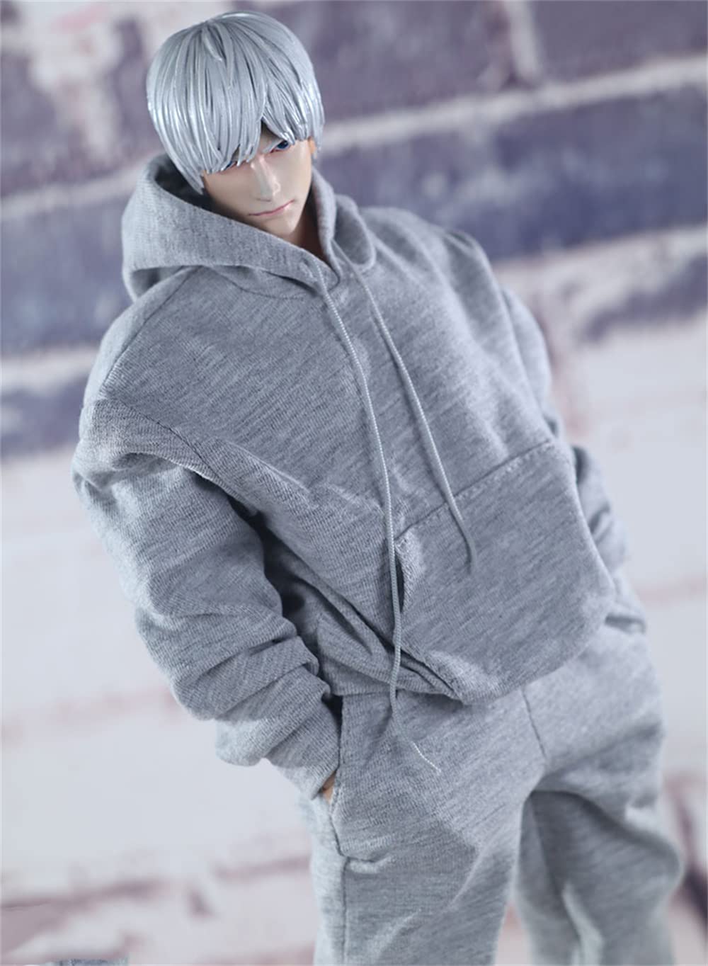 

HiPlay Мужская фигурка с капюшоном и брюками, комплект одежды, совместимый с телом TBLeague MYF13 1/6 + (Серый)