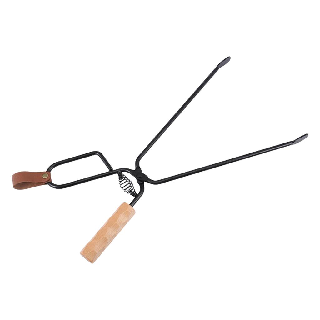Comfortable Grip Charcoals Clip Metal Wood Barbecue Fire Tongs Fireplaces Tongs for Easy Charcoals Management