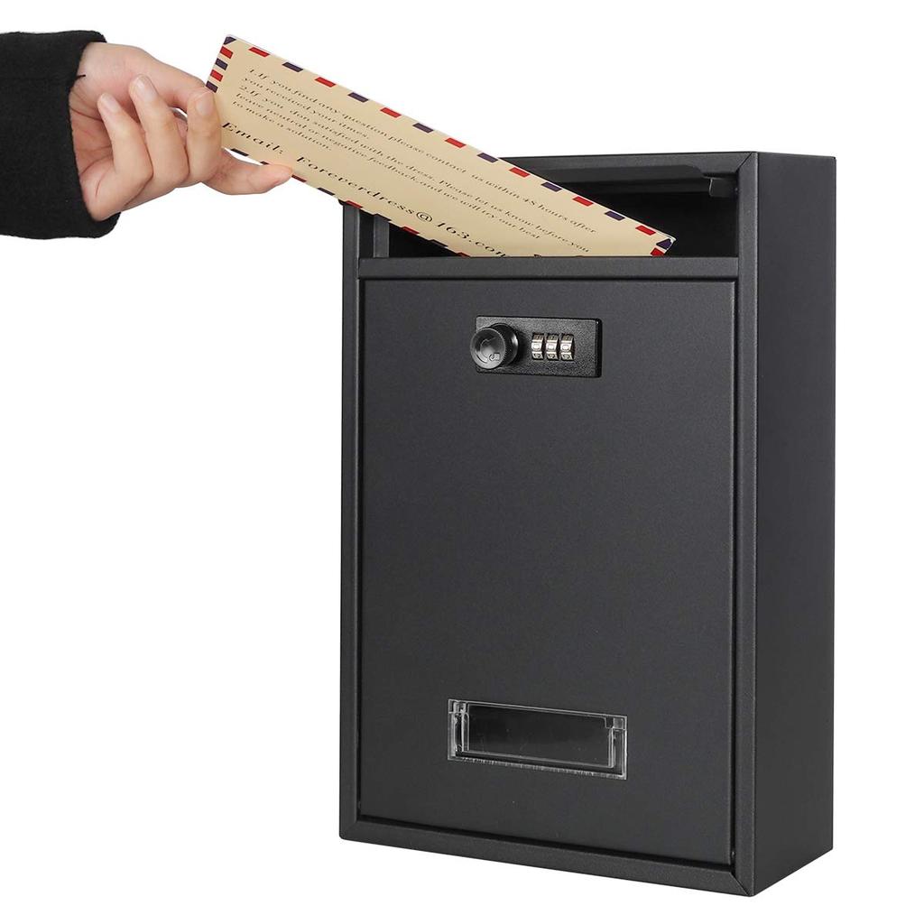 Jssmst Dial Matte Black (Jessmat) Wall-Mounted Mailbox, Metal, (06-Dial)