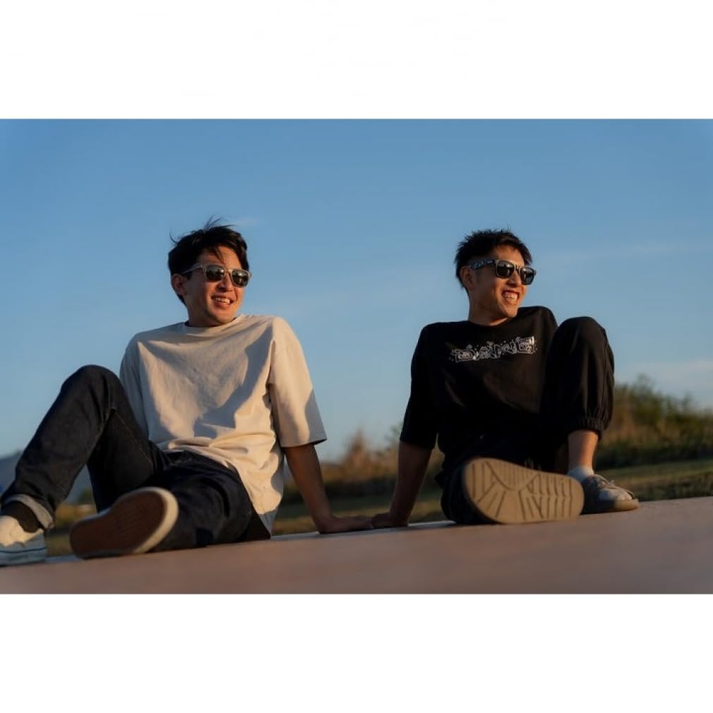 DANG LOCO Sunglasses, Black Matte with Beer x Black Smoke Polarized, 2024 Model (vidg00475)