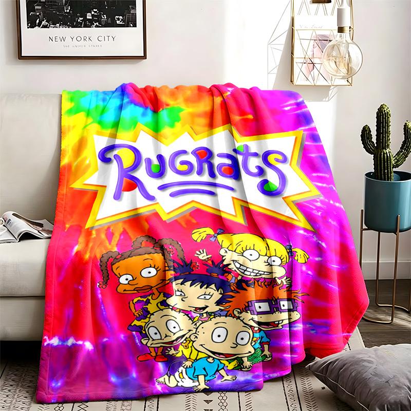 Rugrats Theme Blanket Suitable For The Sofa Camping And Travel Made Of Soft Flannel Material An Ideal Gift For Occasions Such As Birthday