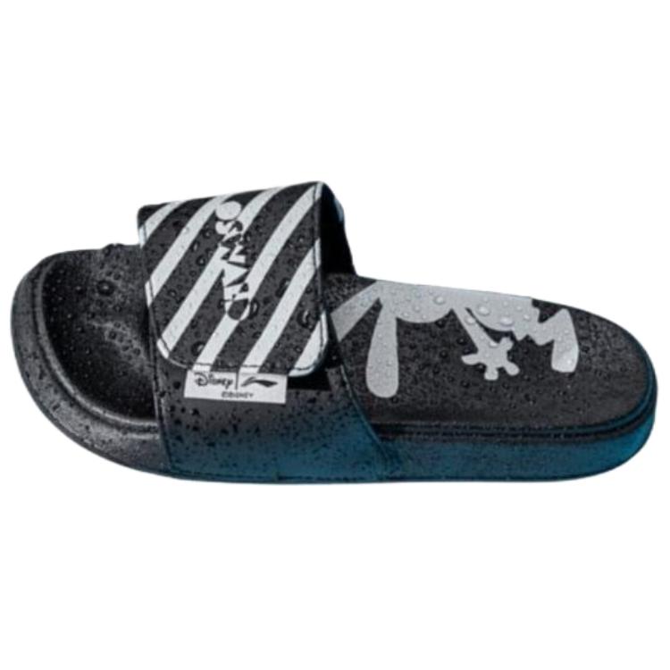 Li-Ning Soft Resilient Non-Slip Slide Sandals Women Footwear Black AGAT002-1
