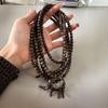 Kynam Qi Nan Agarwood Bracelet for Men & Women, 0.8*108 Beads, Each 25-26g, Medium-High Quality.