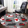 1pc Christmas Cats Office Round Area Rug, Under Office Chairs Bedroom Living Room Home Decor, Room Deco, Available in Various Sizes