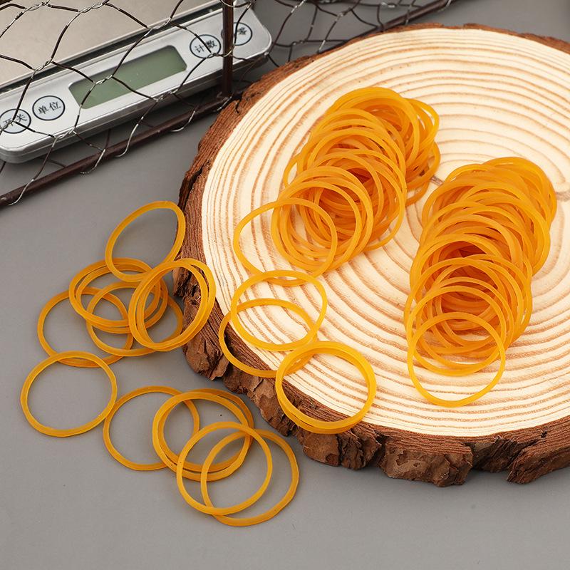 Strong Stretch Yellow Cowhide Rubber Bands - Durable, Disposable, Natural