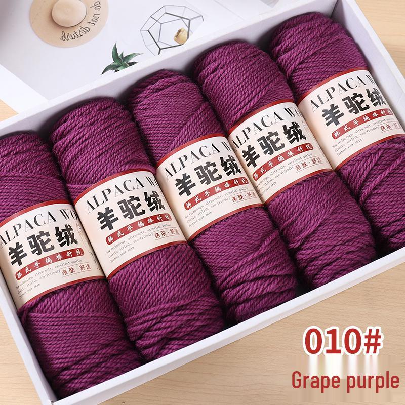 Mitteldickes Alpakawollgarn für DIY-Strickarbeiten - Perfekt für Pullover, Mäntel, Schals, Häkel- und Strickprojekte mit Nadeln.