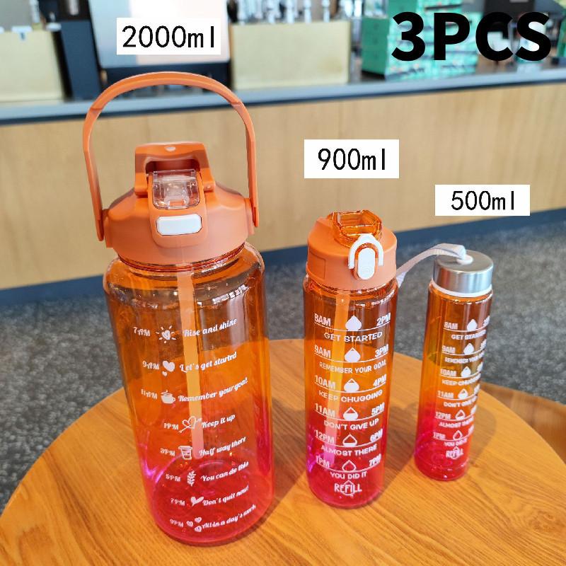 

Capacity Large Sports Kettle Plastic Outdoor Portable Threepiece Colourful Set оранжевый