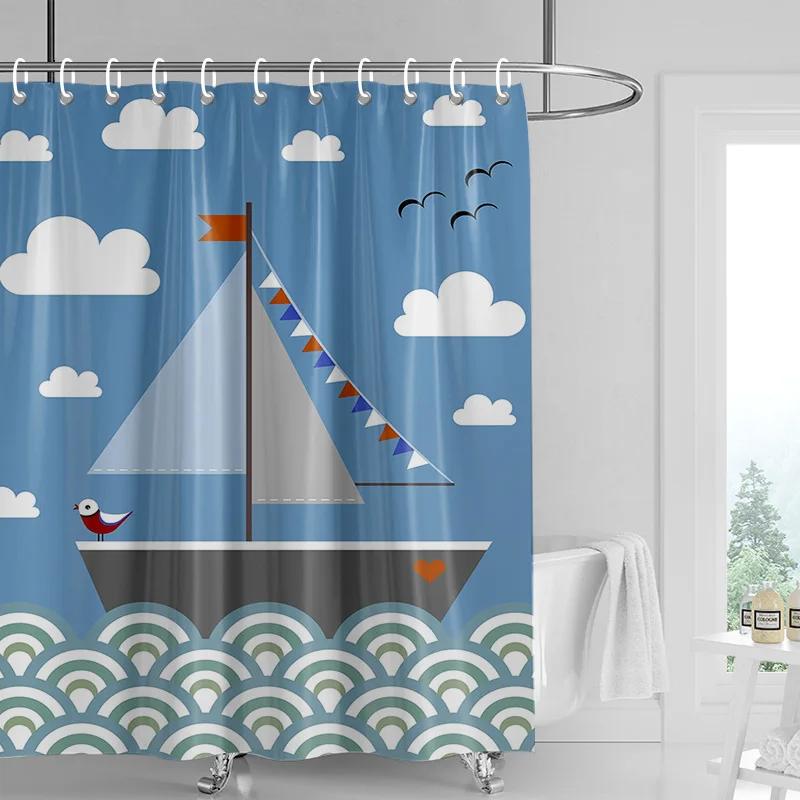 

Abstract Plant Art Shower Curtain Morandi Color Rainforest Illustration Bathroom Shower Room Partition Curtain Decoration W60H190(CM)-1 Pcs