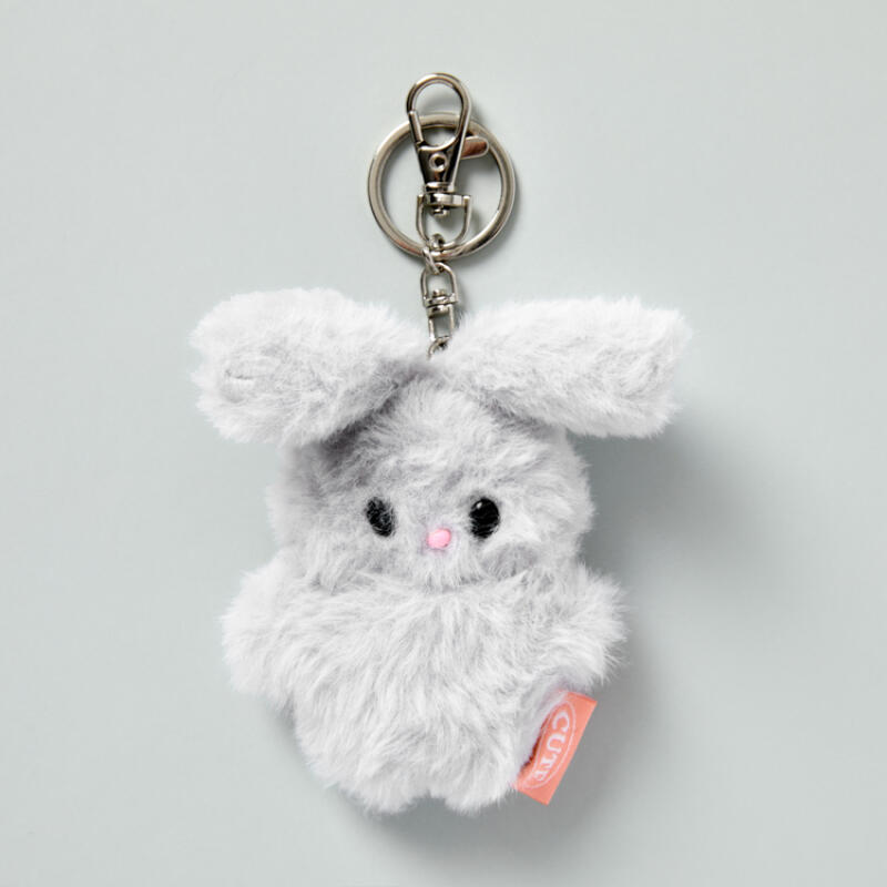 Wire Ear Rabbit Mini Keychain Gray (34012182)