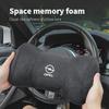 czlsev1 Car Seat Headrest Suede Neck Pillow Head Cushioning For Opel Astra Grandland Corsa Mokka Frontera Insignia Zafira Vivaro Karl
