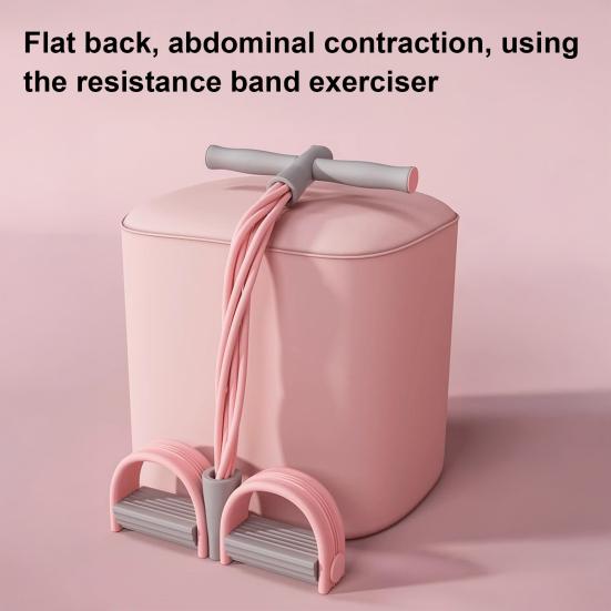 6-Tube Pedal Puller Resistance Band with Handle Multifunction Elastic Yoga Sit-up Pull Rope Men Women Pedal Tensioner Exerciser Workout Equipment