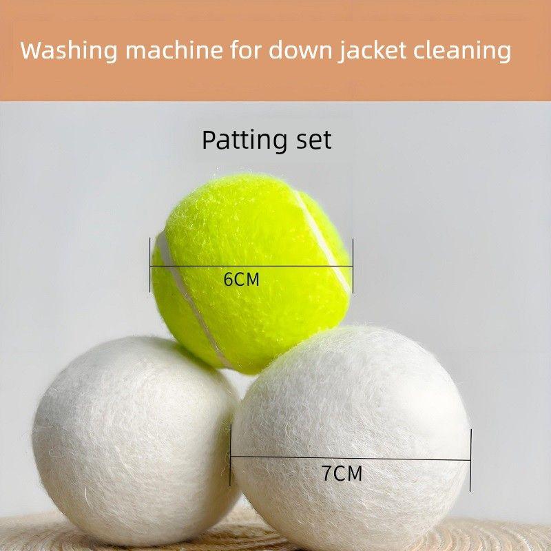 

Down Jacket Fluffing Tool for Home Use, Machine Washable down Jacket, Clothes Patting, Laundry and Drying Shop, Soft and Fluffy Set 1 [Two White Balls and One Green Ball]