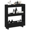 Narrow Storage Trolley Black Oak Effect