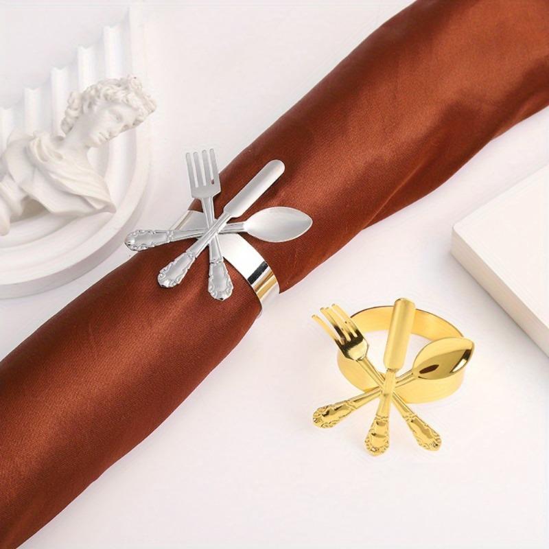 

6pcs Rustic Chic Polished Metal Napkin Buckles - Elegant Decorative Napkin Rings for Formal and Casual Events - Perfect for 6pcs золотий