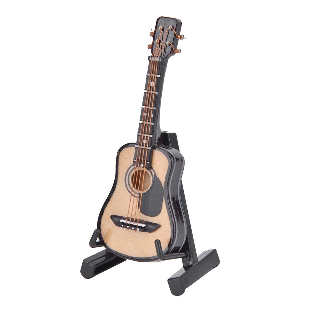 

Миниатюрная модель акустической гитары, мини деревянная гитара, украшение, музыкальный инструмент, модель 8 см