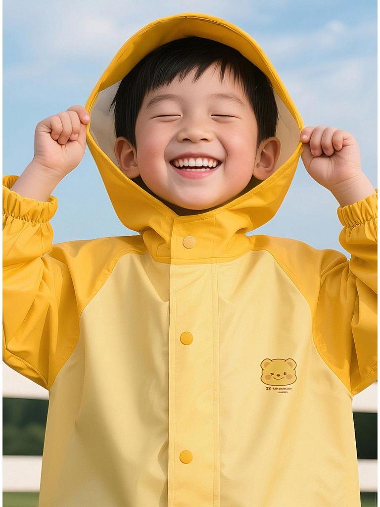 Stormproof One-Piece Raincoat for Children, 2025 Design - Ideal for Boys and Girls Ages 2+ in Kindergarten and Primary School.