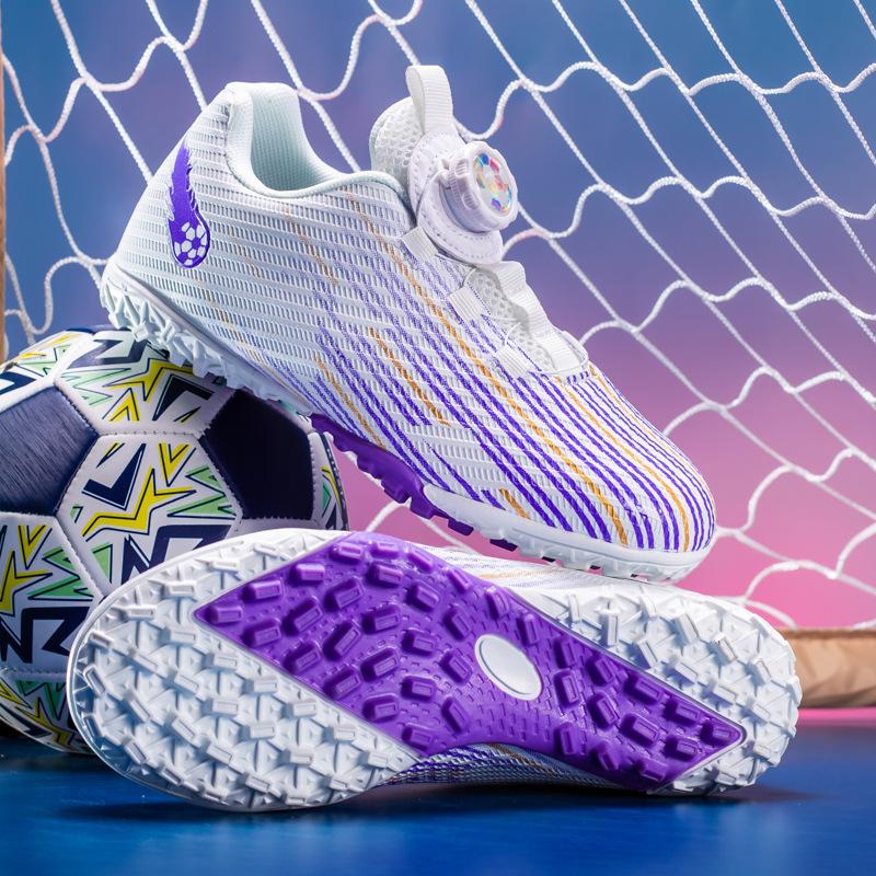 2025 spring new rotating buckle football shoes male youth students female broken nails children's game training shoes