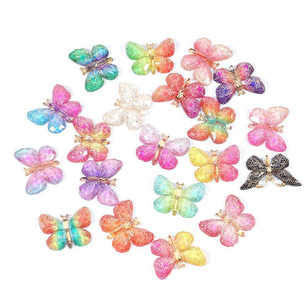 Two-tone Gradient Butterfly Beads  For DIY Necklace Bracelet Jewelry Making Accessories